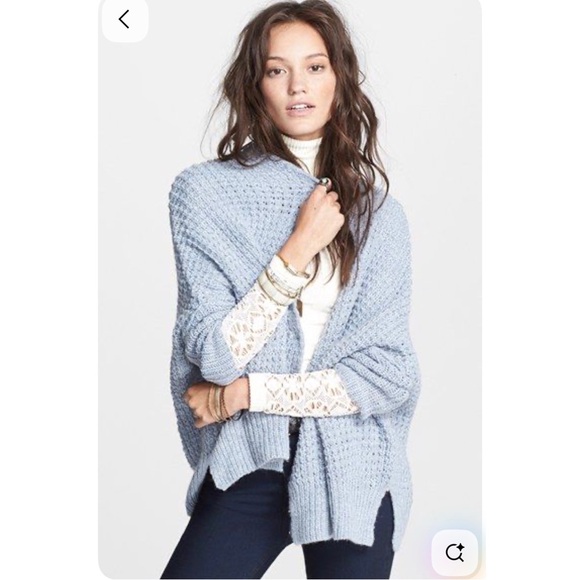 Free People Sweaters - FREE PEOPLE Breeze Wool / Angora Rabbit Hair Blend Chunky Cardigan Size L